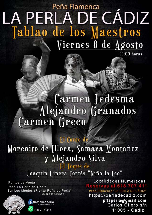 Viernes 8 de Agosto, TABLAO DE MAESTROS